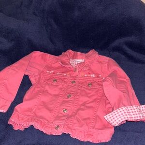 Pink Ruffled Kids Jacket